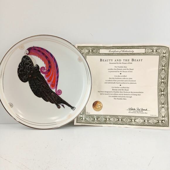 Lot of 3 Glamour House Of Erte Fashion Limited Edition Franklin Mint Plates COA - Picture 11 of 16